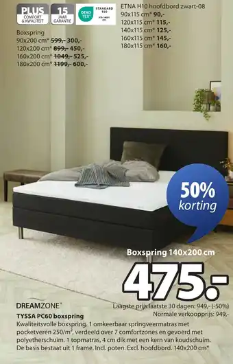 Jysk Dreamzone Tyssa PC60 Boxspring aanbieding