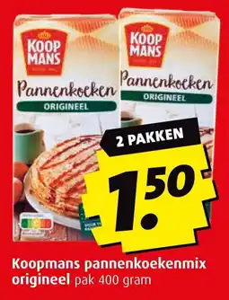 Boni Koopmans pannenkoekenmix origineel aanbieding