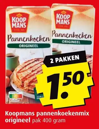 Boni Koopmans pannenkoekenmix origineel aanbieding
