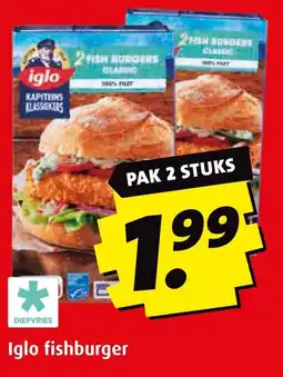 Boni Iglo fishburger aanbieding