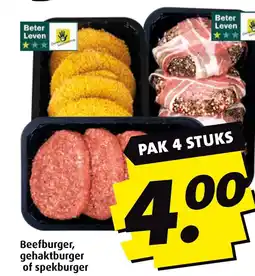 Boni Beefburger, gehaktburger of spekburger aanbieding