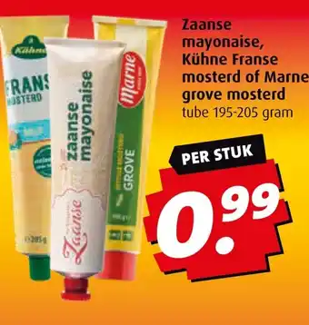 Boni Zaanse mayonaise, Kühne Franse mosterd of Marne grove mosterd aanbieding