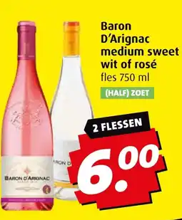 Boni Baron D'Arignac medium sweet wit of rosé aanbieding