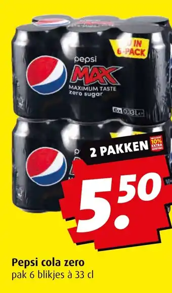 Boni Pepsi cola zero aanbieding