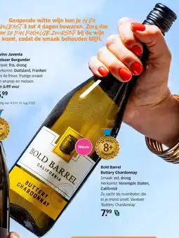 Albert Heijn Bold Barrel Buttery Chardonnay Smaak: vol, droogHerkomst: Verenigde Staten, Californië aanbieding