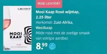 Albert Heijn Mooi Kaap Rosé wijntap, 2.25 liter aanbieding