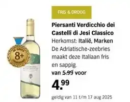 Albert Heijn Piersanti Verdicchio dei Castelli di Jesi Classico Herkomst: Italië, Marken De Adriatische-zeebries aanbieding