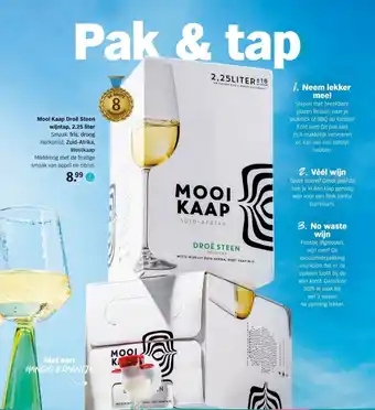 Albert Heijn Mooi Kaap Droë Steen wijntap, 2.25 liter aanbieding