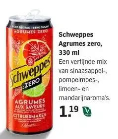 Albert Heijn Schweppes Agrumes zero, 330 ml aanbieding
