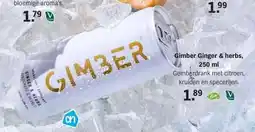 Albert Heijn Gimber Ginger & herbs, 250 ml aanbieding