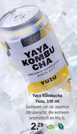 Albert Heijn Yaya Kombucha Yuzu, 330 ml aanbieding
