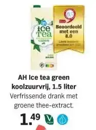 Albert Heijn AH Ice tea green koolzuurvrij, 1.5 liter aanbieding
