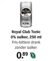Albert Heijn Royal Club Tonic 0% suiker, 250 ml aanbieding