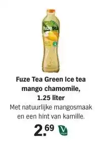 Albert Heijn Fuze Tea Green Ice tea mango chamomile, 1.25 liter aanbieding