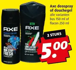 Boni Axe deospray of douchegel aanbieding