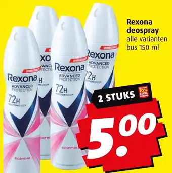 Boni Rexona deospray aanbieding