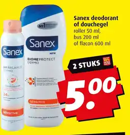 Boni Sanex deodorant of douchegel aanbieding