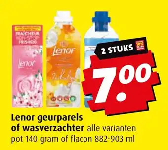 Boni Lenor geurparels of wasverzachter aanbieding