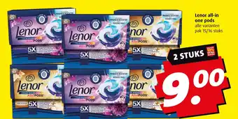 Boni Lenor all-in one pods aanbieding