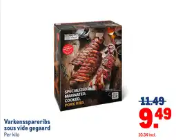 Makro Varkensspareribs sous vide gegaard aanbieding