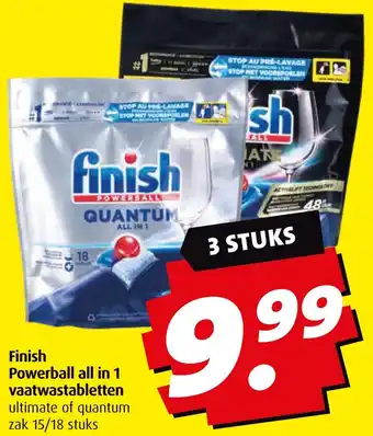 Boni Finish Powerball all in 1 vaatwastabletten aanbieding