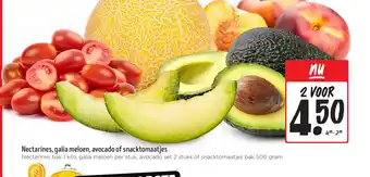 Jumbo Nectarines, galia meloen, avocado of snacktomaatjes aanbieding