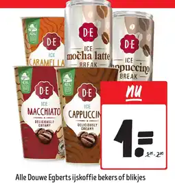 Jumbo Alle Douwe Egberts ijskoffie bekers of blikjes aanbieding