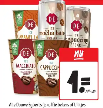 Jumbo Alle Douwe Egberts ijskoffie bekers of blikjes aanbieding