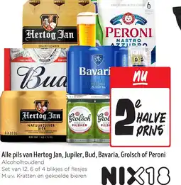 Jumbo Alle pils van Hertog Jan, Jupiler, Bud, Bavaria, Grolsch of Peroni aanbieding