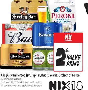 Jumbo Alle pils van Hertog Jan, Jupiler, Bud, Bavaria, Grolsch of Peroni aanbieding