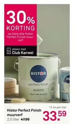 Karwei Histor Perfect Finish muurverf aanbieding