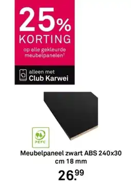 Karwei Meubelpaneel zwart ABS aanbieding