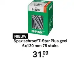 Karwei Spax schroef T-Star Plus geel aanbieding