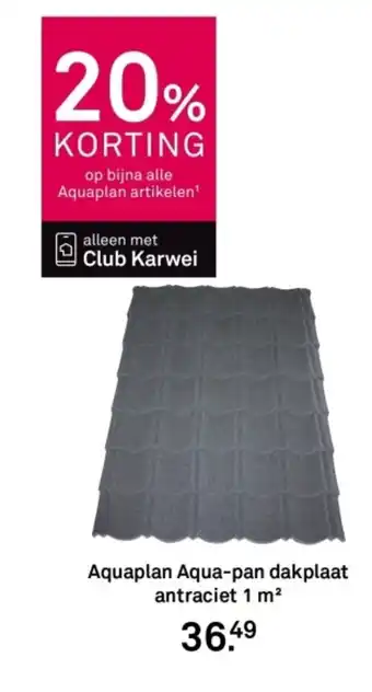 Karwei Aquaplan Aqua-pan dakplaat antraciet 1 m² aanbieding