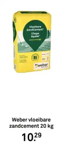 Karwei Weber vloeibare zandcement aanbieding