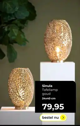 Lampidee Sinula Tafellamp goud aanbieding