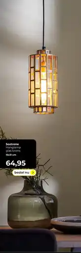 Lampidee Sostrene Hanglamp glas brons aanbieding