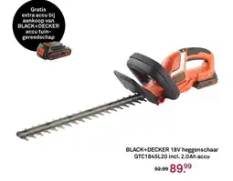 Karwei BLACK+DECKER 18V heggenschaar GTC1845L20 incl. 2.0Ah accu aanbieding