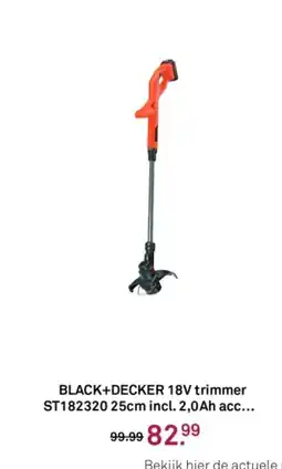 Karwei BLACK+DECKER 18V trimmer ST182320 25cm incl. 2,0Ah acc… aanbieding