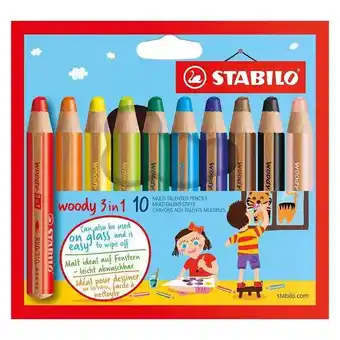 Lobbes STABILO woody 3 in 1 - Multitalent potlood - Set 10 Stuks aanbieding