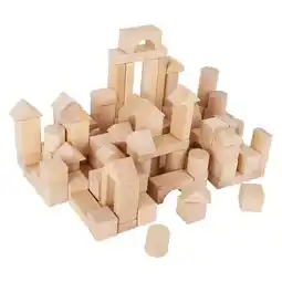 Lobbes Small Foot - Houten Bouwblokken Natuurlijk in Zak, 100dlg. aanbieding