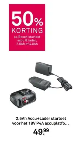 Karwei 2.5Ah Accu+Lader startset voor het 18V P4A accuplatfo... aanbieding