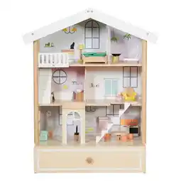 Lobbes Classic World Happy Villa Houten Poppenhuis, 28dlg. aanbieding