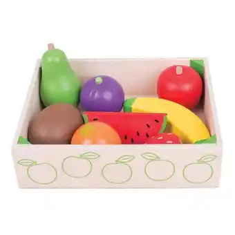Lobbes Bigjigs Houten Kistje met Fruit, 9dlg. aanbieding