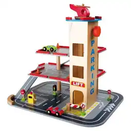 Lobbes Small Foot - Houten Parkeergarage met Accessoires aanbieding