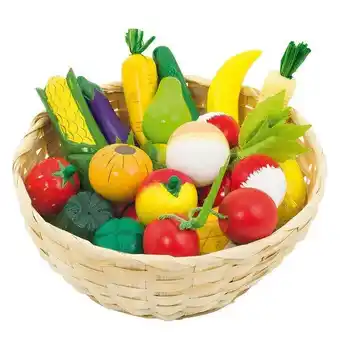 Lobbes Goki Groenten en Fruit in een Mand, 23dlg. aanbieding