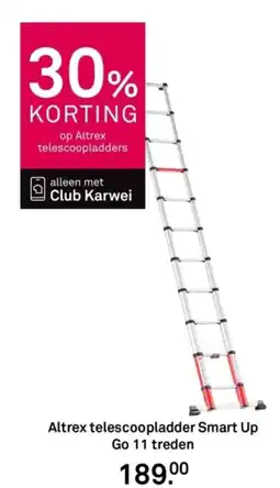Karwei Altrex telescoopladder Smart Up Go 11 treden aanbieding