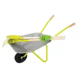Lobbes Small Foot - Metalen Kruiwagen met Tuingereedschap, 5dlg. aanbieding