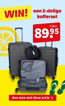 Wibra WIN! een 3-delige kofferset aanbieding