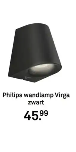 Karwei Philips wandlamp Virga zwart aanbieding